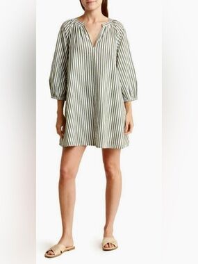 Melrose and Market Blue & White Striped tunic Drees
